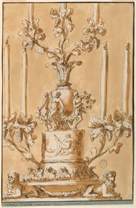 Candelabro representando el otoño de Giuseppe Barberi