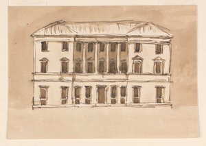 Elevación de una mansión urbana de Giuseppe Barberi