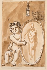 Putto Sentado con Medallón de Giuseppe Barberi