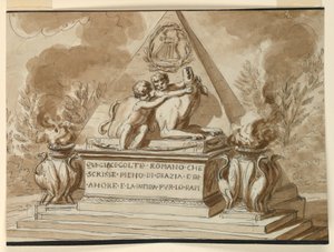 Monumento sepulcral para el poeta Colte, de Roma de Giuseppe Barberi