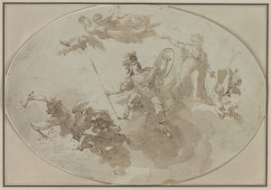 Ceiling Study: Allegory of Peace and War de Giuseppe Bernardino Bison