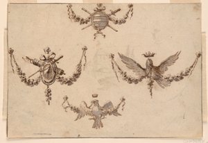 Diseño para cuatro festones de Giuseppe Bernardino Bison