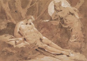 Diana y Endimión con Cupido de Giuseppe Bernardino Bison