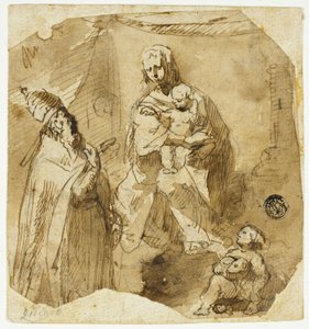 Virgen con el Niño, Juan Bautista y Santa Eclesiástica de Giuseppe Bernardino Bison