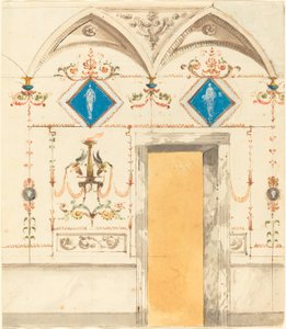 Decoración mural pompeyana de Giuseppe Bernardino Bison