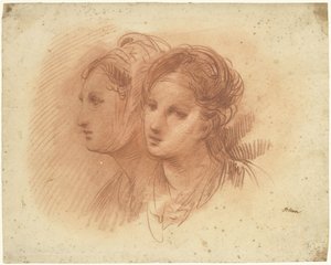 Dos cabezas de mujer de Giuseppe Bernardino Bison