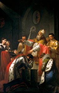 El Bautismo de Clodoveo I de Giuseppe Bezzuoli