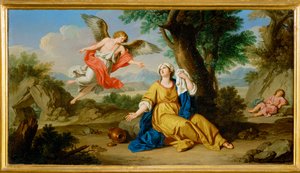 Agar y el ángel (pintura sobre lienzo)