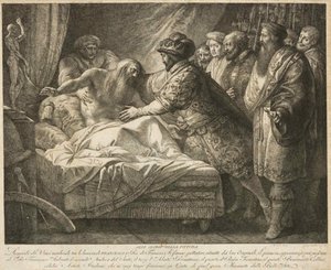 Alegoría de la pintura La muerte de Leonardo da Vinci, c. 1790 de Giuseppe Cades
