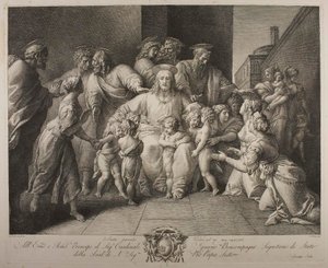 Cristo bendiciendo a los niños de Giuseppe Cades