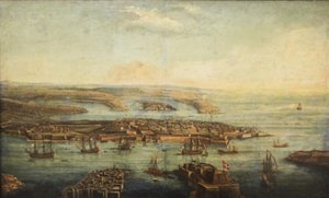 Una vista del Gran Puerto, Marsamxett y La Valeta
