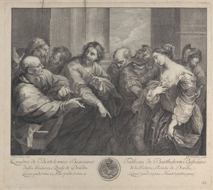 Cristo y la mujer sorprendida en adulterio, 1750-57
