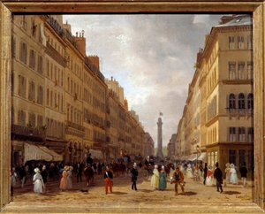 Vista de la rue de la Paix en París de Giuseppe Canella