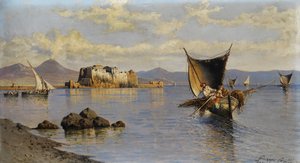 Bahía de Nápoles con Castel dell
