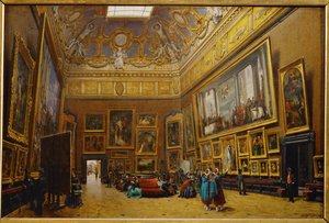 El Salón Carre del Museo del Louvre ... de Giuseppe Castiglione