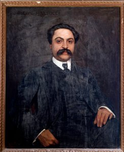 Retrato de Giuseppe Martucci (1856-1909) compositor, director, pianista y profesor italiano de Giuseppe De Sanctis