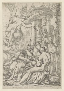 Alegoría con Fama, Hércules y Europa de Giuseppe Diamantini