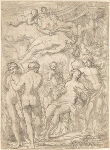 Alegoría con figuras mitológicas de Giuseppe Diamantini