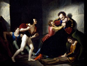 El Conde Ugolino mordiéndose las manos de Giuseppe Diotti