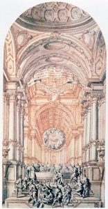 Diseño de proyecto para la Ciudad del Evangelio, c1716-1756 de Giuseppe Galli Bibiena