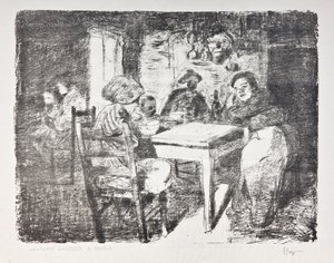 En la mesa, c.1907 (litografía)