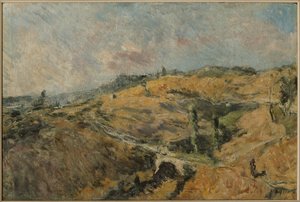 Paisaje toscano - Le Caldire (óleo sobre tabla)