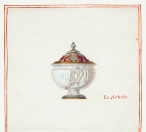 Cuenco con tapa de ágata de Giuseppe Grisoni