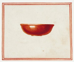 Platillo rojo de Giuseppe Grisoni