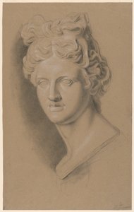 Estudio académico de un busto femenino clásico de Giuseppe Longhi