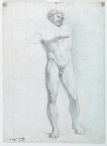 Estudio Académico de un Desnudo Masculino de Giuseppe Longhi