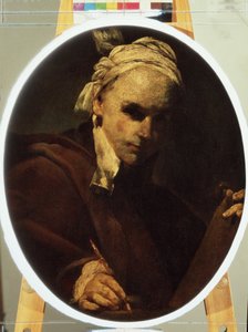""Autorretrato"" (Autorretrato) Pintura de Giuseppe Maria Crespi (1665-1747) alrededor de 1700 Museo Pushkin, Moscú de Giuseppe Maria Crespi