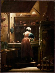 La chica de la cocina de Giuseppe Maria Crespi