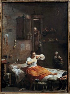 La mujer con la pulga de Giuseppe Maria Crespi