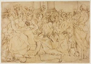 Estudio para las Bodas de Caná de Giuseppe Maria Crespi