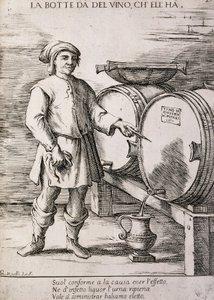 Barril dando vino que contiene, Proverbio