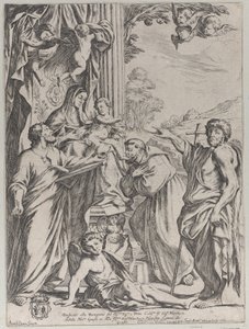 La Virgen entronizada con tres santos, 1668 de Giuseppe Maria Mitelli