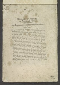 Titelprent met voorwoord en opdracht
Ornamenten (título de la serie)
Disegni, et Abbozzi di Agostino Mitelli Intagliati Dal Figluolo di Lui Gioseppe Maria Mitelli (título de la serie en el objeto) de Giuseppe Maria Mitelli