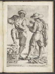 Vendedor de licor de anís y vendedor de fósforos Vendedores ambulantes en Bolonia (título de la serie) L