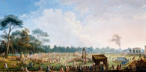 Celebración en el Cascine en honor a Fernando III, Juegos en el prado del Gran Roble
