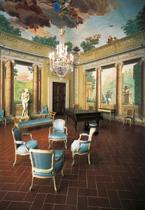 Frescos pintados en 1777-1778 por Giuseppe Maria Terreni (1739-1811) en la Sala de las Cuatro Estaciones, Villa del Poggio Imperiale (Villa de la Colina Imperial), Florencia, Italia