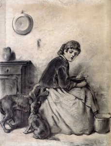 Mujer con perros de Giuseppe Mazza