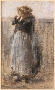 Tiempo triste (pastel sobre papel) de Giuseppe Mentessi