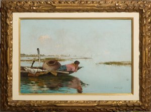 Calma, Laguna de Venecia (óleo sobre lienzo)