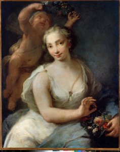 La primavera. Primavera (Primavera). Pintura de Giuseppe Nogari (1699-1763), anterior a 1757. Arte veneciano. Óleo sobre tela. Museo del Hermitage San Petersburgo. de Giuseppe Nogari