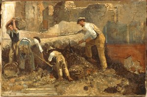 Excavaciones de Ercolano de Giuseppe Palizzi