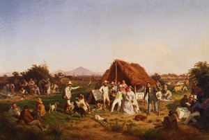 Cacería con la Familia Real de Nápoles (pintura) de Giuseppe Palizzi