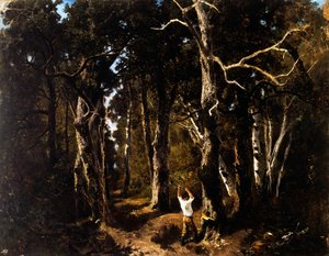 El leñador en Fontainebleau (óleo sobre lienzo)