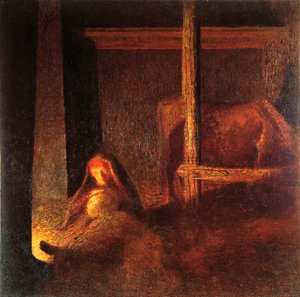 La vieja del granero de Giuseppe Pellizza da Volpedo