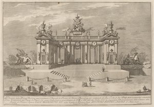 Las arcadas de la Escuela de Atenas, para el festival de la "Chinea" de Giuseppe Pozzi after Giuseppe Palazzi