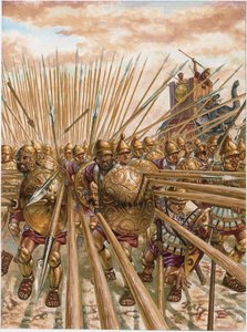 Antigua Grecia: la falange epirota de Pirro I (378-272 a.C.) - Antigua grecia: falange de Pirro (Pyrrhos) de Epiro - Ilustración de Giuseppe Rava de Giuseppe Rava